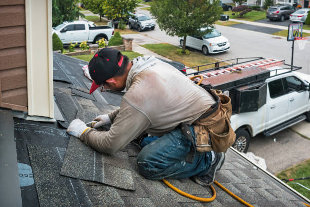 Professional Roof Installation technician working in Quincy, MA